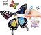 Spring Flying Butterfly Activity Craft Kit with 12 Wind Up Butterflies and 12 Color Pens DIY Toys for Kids' Parties School Activities and Parent-Child Fun
